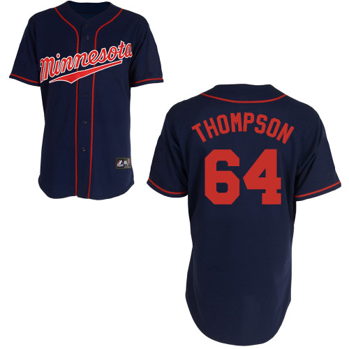 Aaron Thompson #64 mlb Jersey-Minnesota Twins Women's Authentic Alternate Navy Baseball Jersey